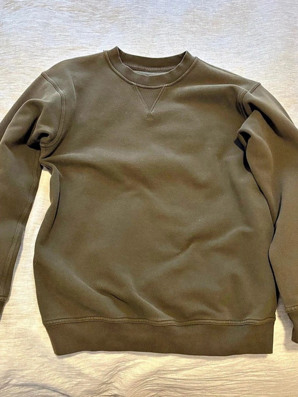 lululemon All Yours Crew *Fleece Olive Sweatshirt